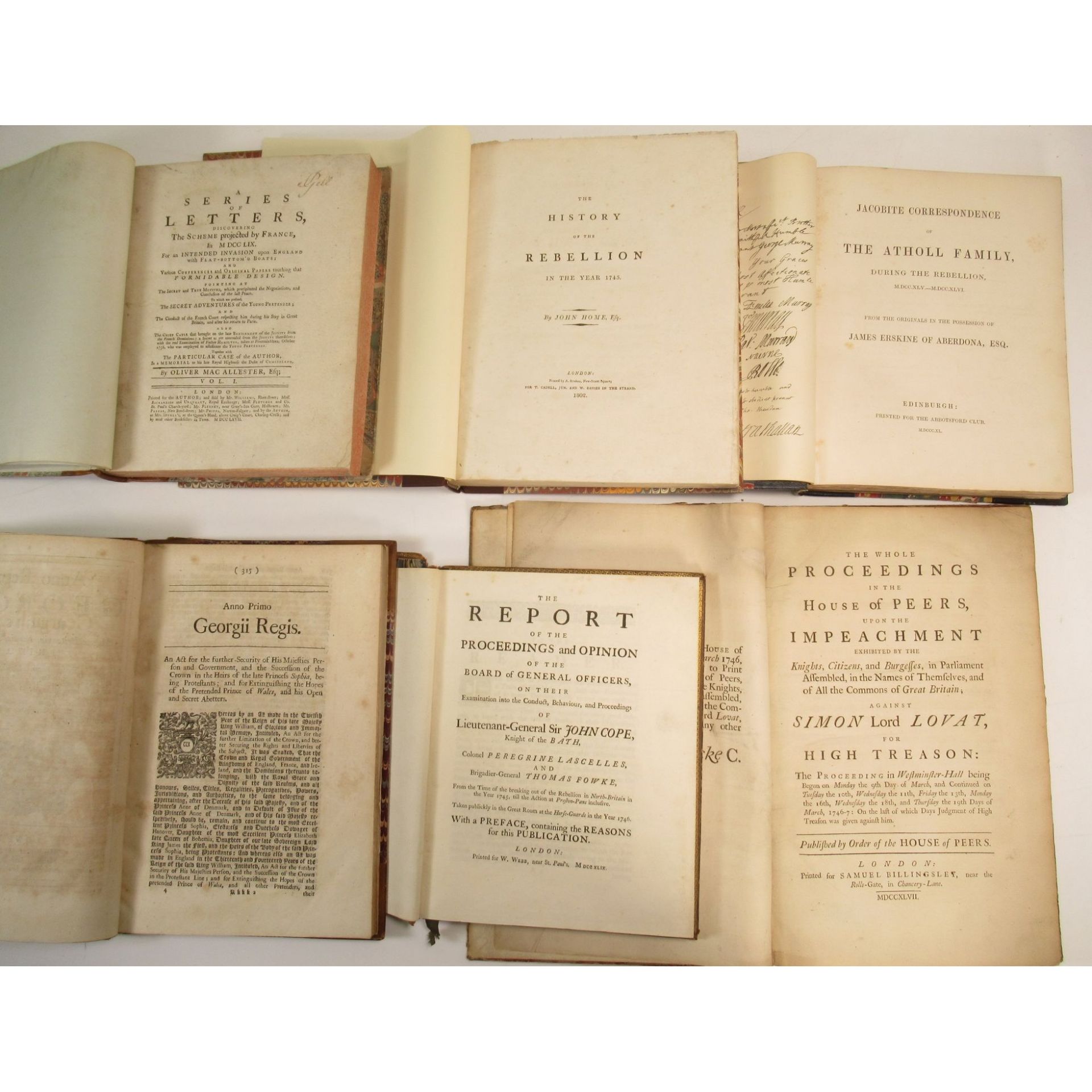 1715 and 1745-46 Risings 9 volumes, comprising - Image 2 of 3