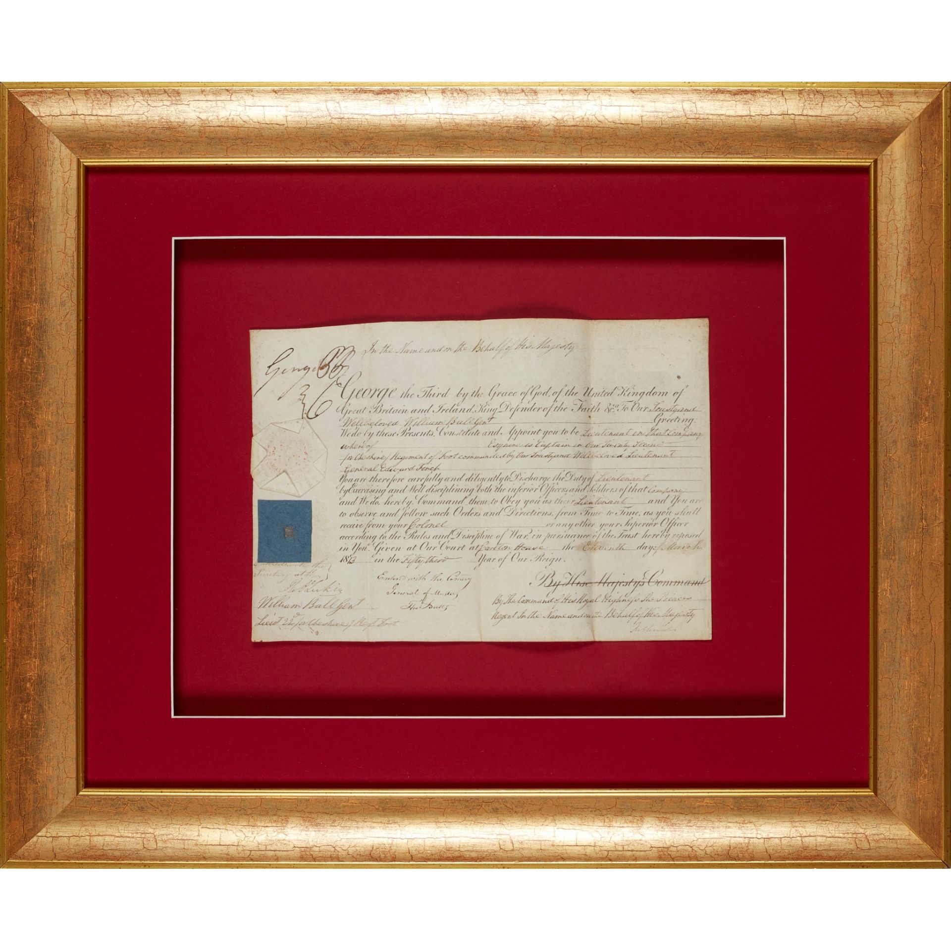 George, Prince of Wales, Prince Regent (later George IV) Document signed