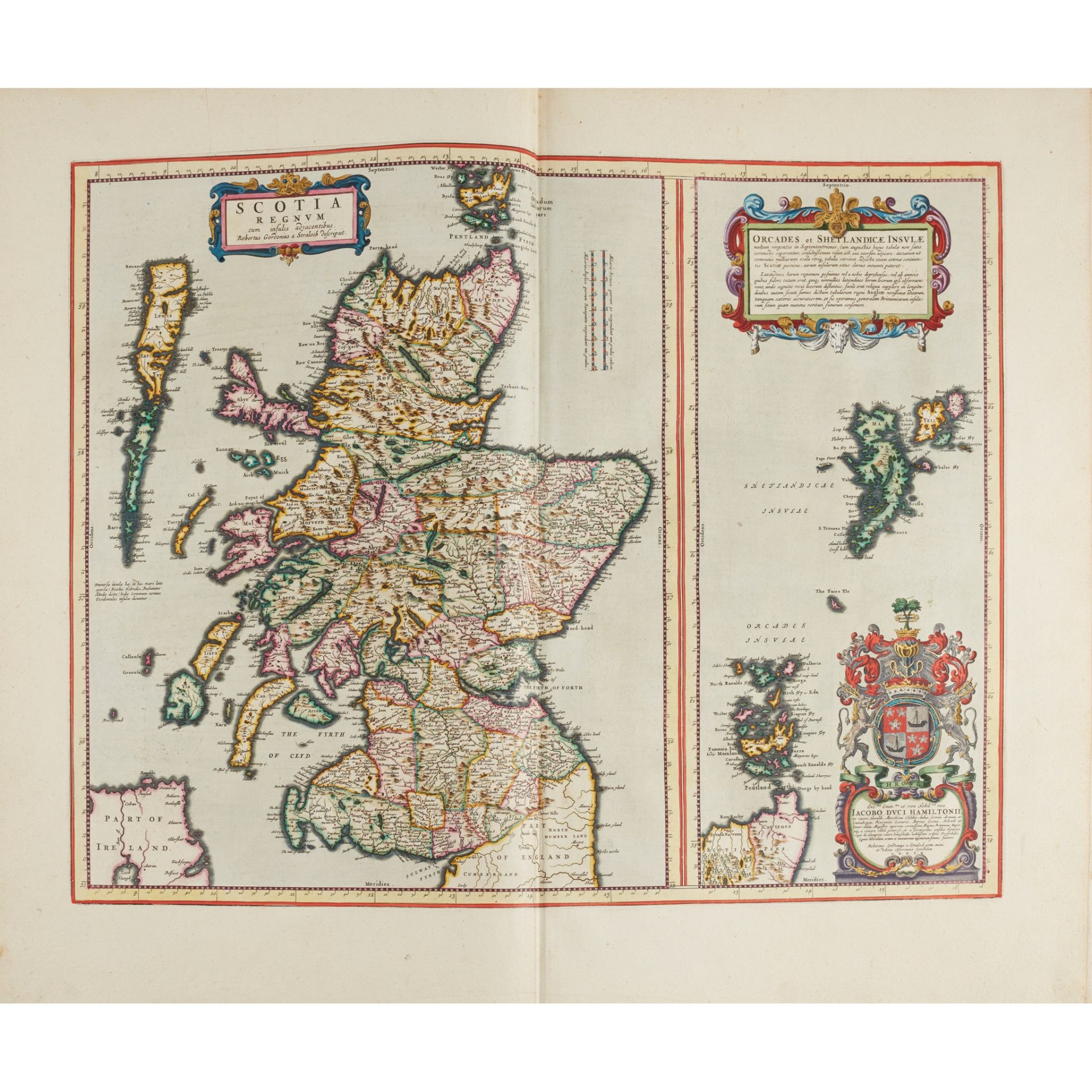 Blaeu, Joan Guilliemius Theatrum Orbis Terrarum [Nuevo Atlas de los Reynos de Escocia e Yrlanda]: - Image 2 of 4