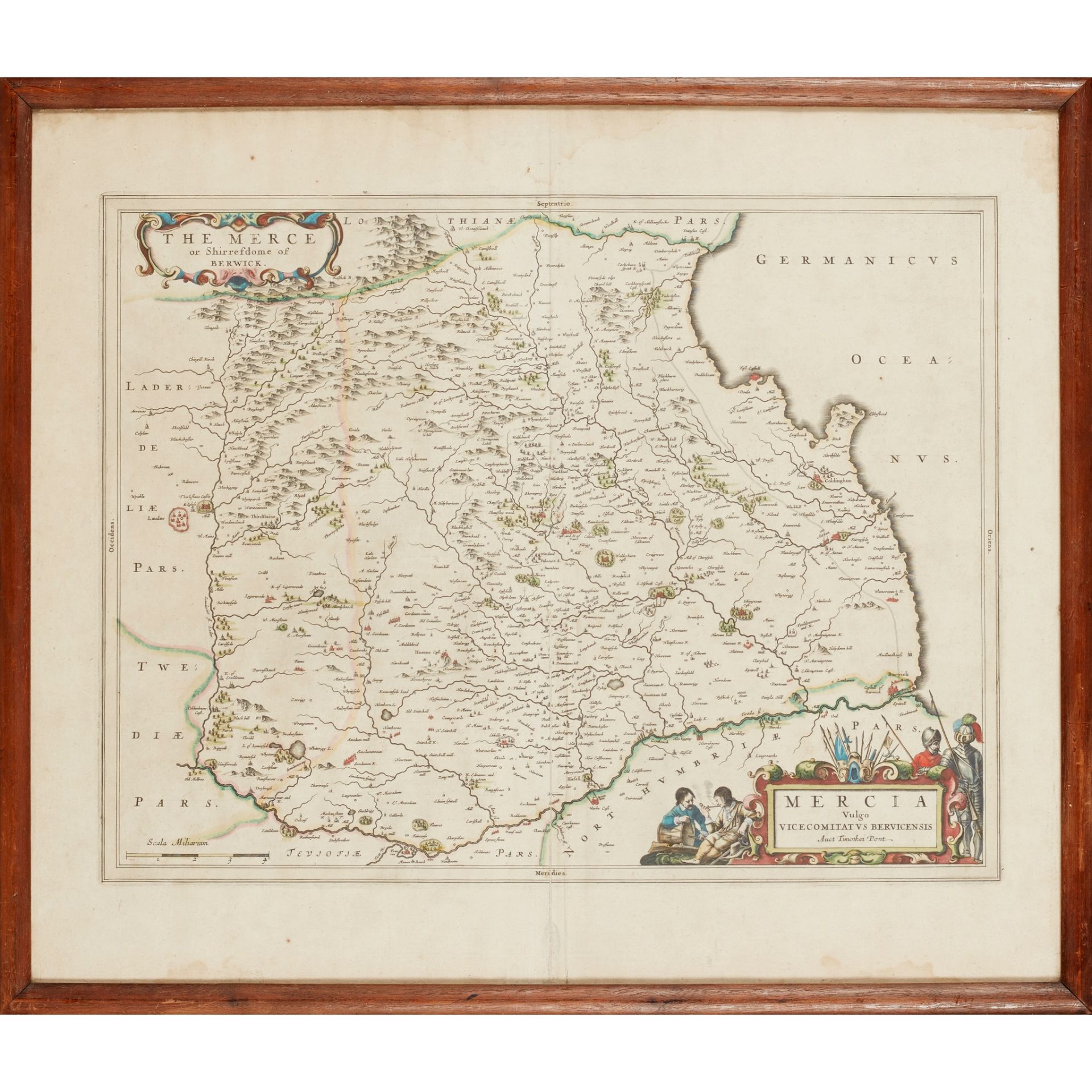Blaeu, Jan 8 framed and glazed Scottish maps, 17th century - Image 7 of 9