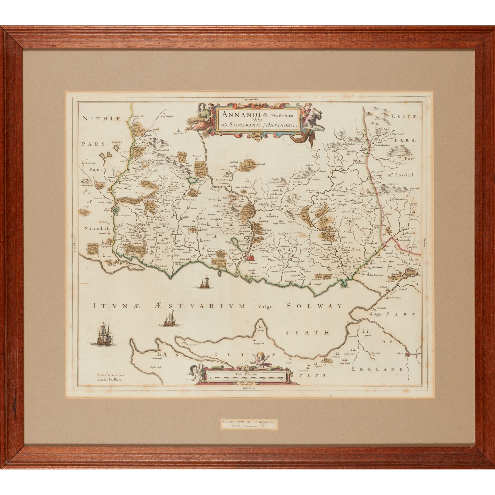 Blaeu, Jan 8 framed and glazed Scottish maps, 17th century - Image 4 of 9