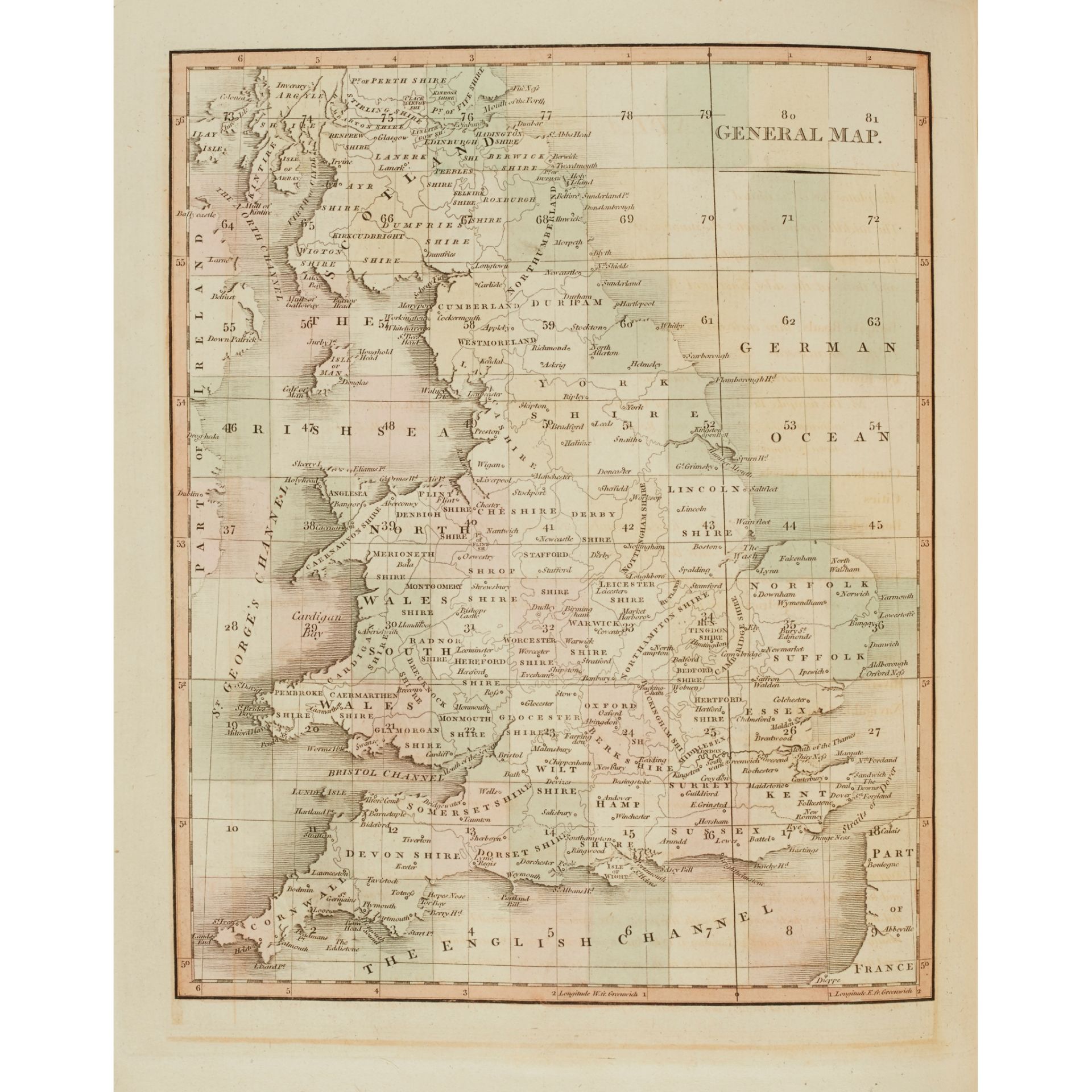 Cary, John Cary's New Map of England and Wales with part of Scotland