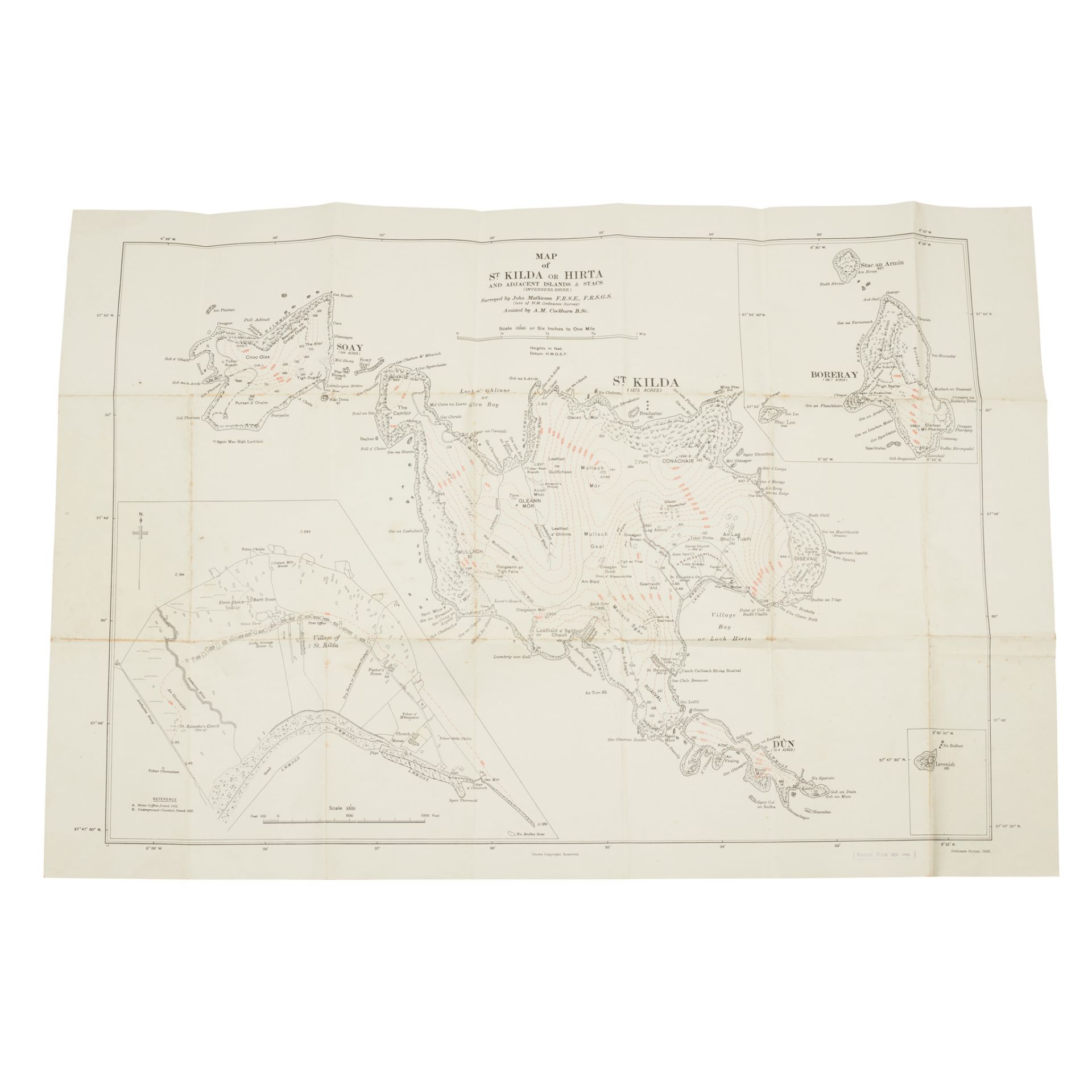 St Kilda - Mathieson, John and A.M. Cockburn, surveyors Map of St Kilda or Hirta