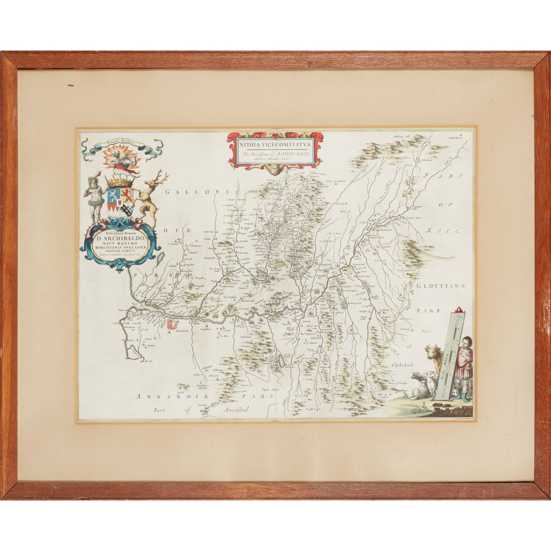 Blaeu, Jan 8 framed and glazed Scottish maps, 17th century - Bild 2 aus 9