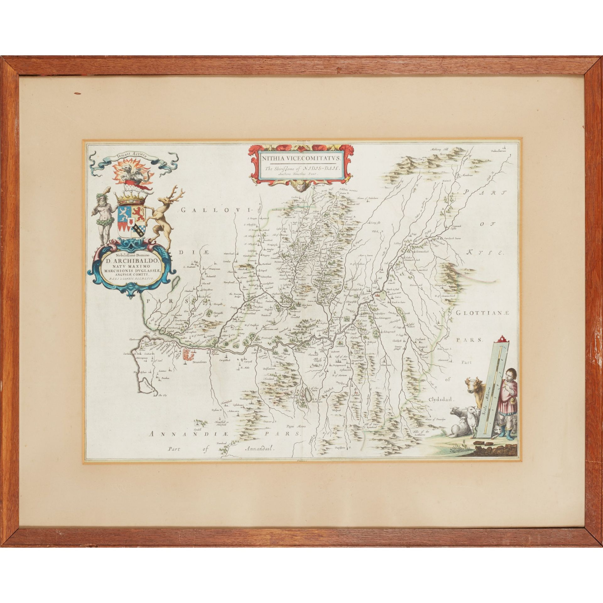 Blaeu, Jan 8 framed and glazed Scottish maps, 17th century - Image 2 of 9