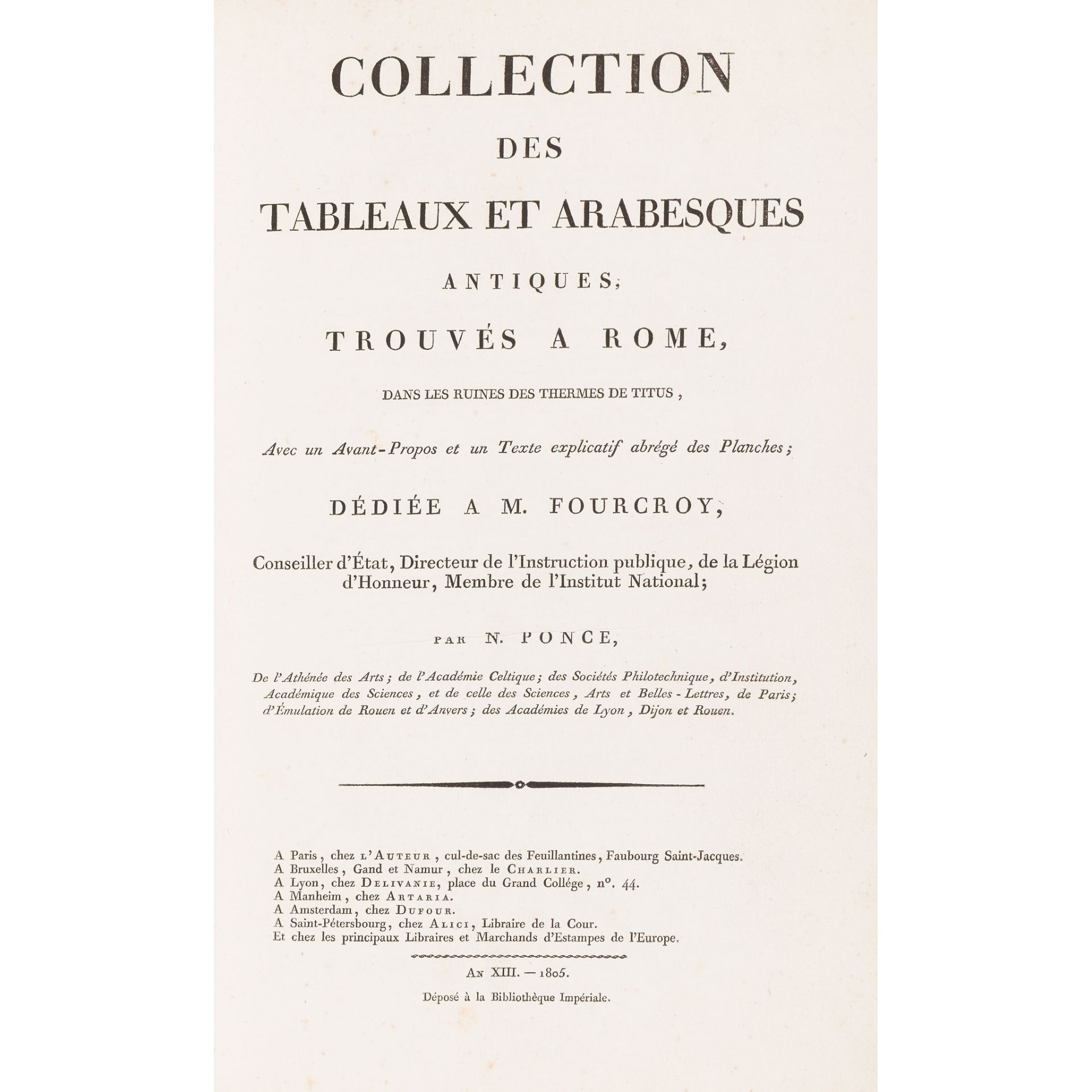 Ponce, Nicolas Collection des Tableaux et Arabesques - Image 4 of 4