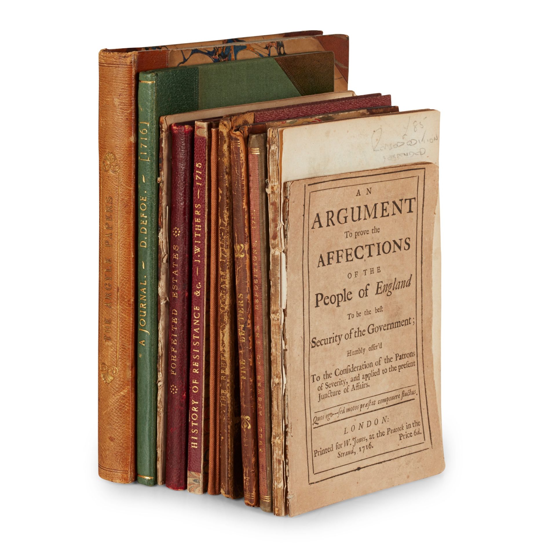 Jacobite Rising of 1715, 11 volumes comprising