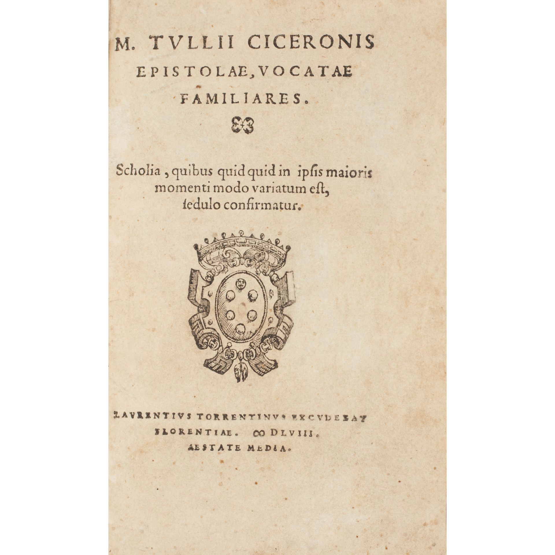 Cicero, Marcus Tullius Epistolae, vocatae Familiares - Image 2 of 4