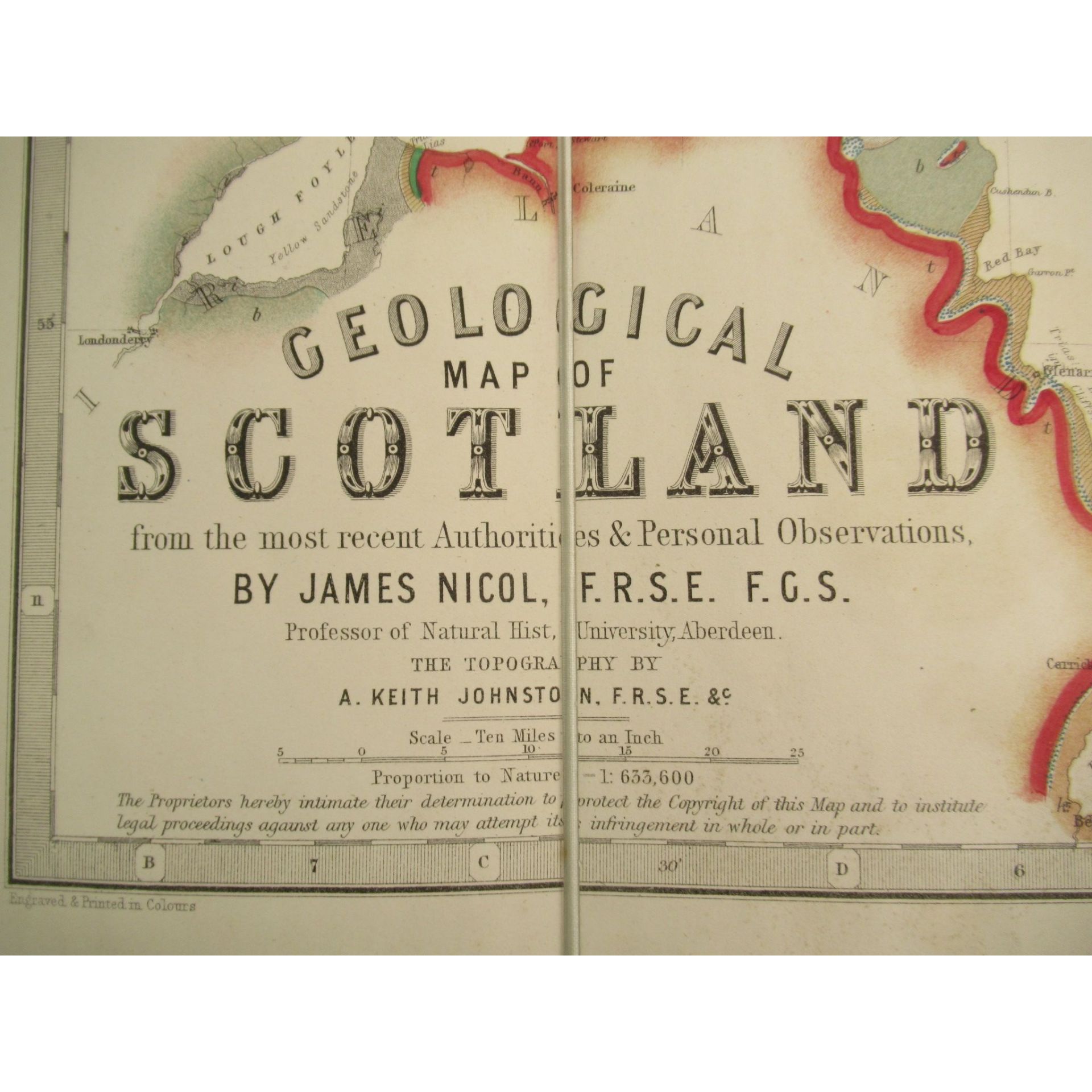 Nicol, James Geological Map of Scotland - Bild 2 aus 4