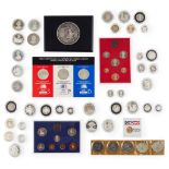 A large collection of modern silver and other proof coins