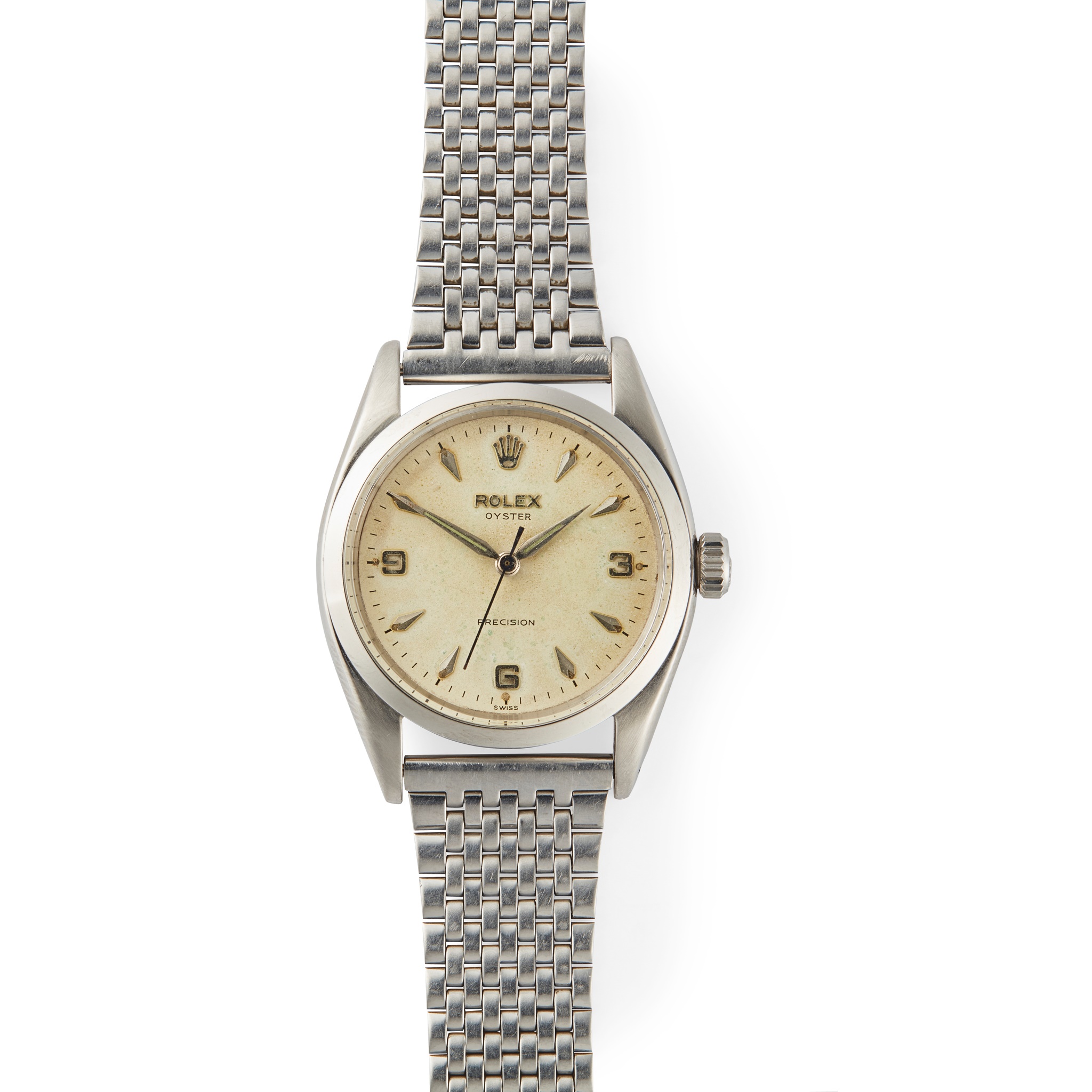 Rolex: a gentleman's stainless steel wrist watch