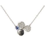 A diamond and Tanzanite set 'paper flowers' pendant, Tiffany & Co.