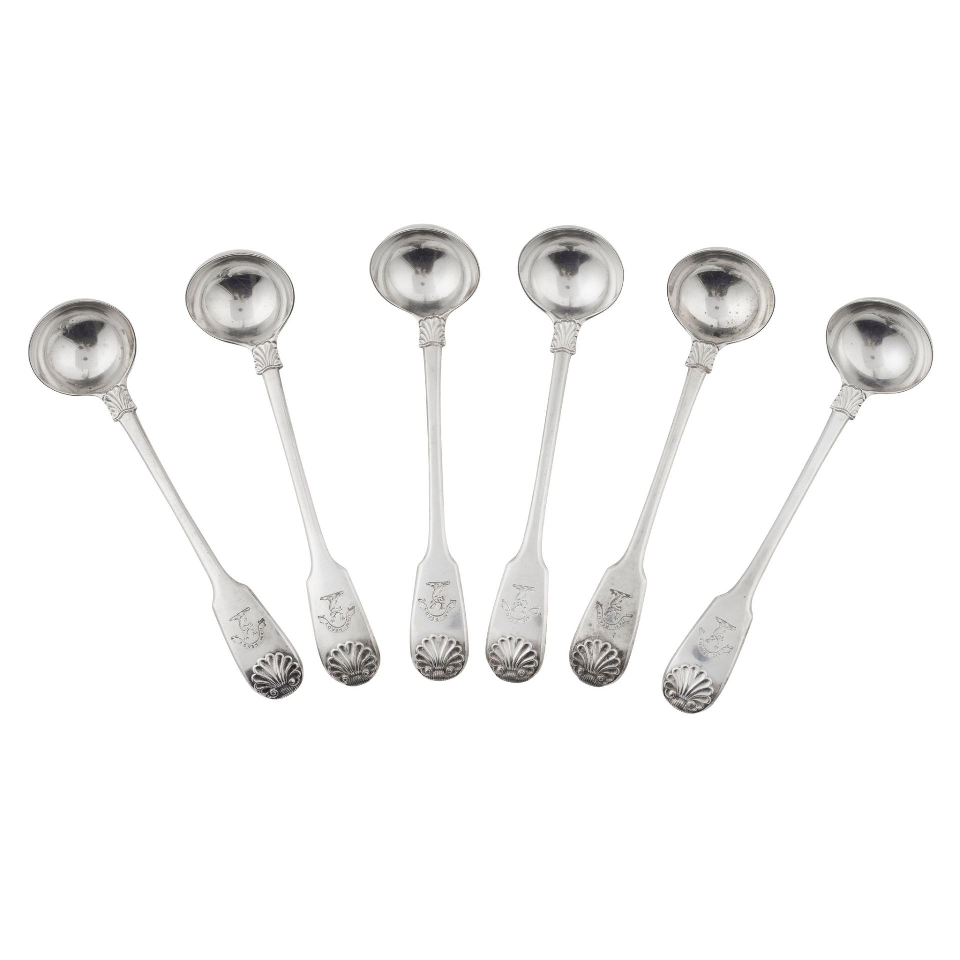 Aberdeen - A set of six Scottish provincial cream ladles