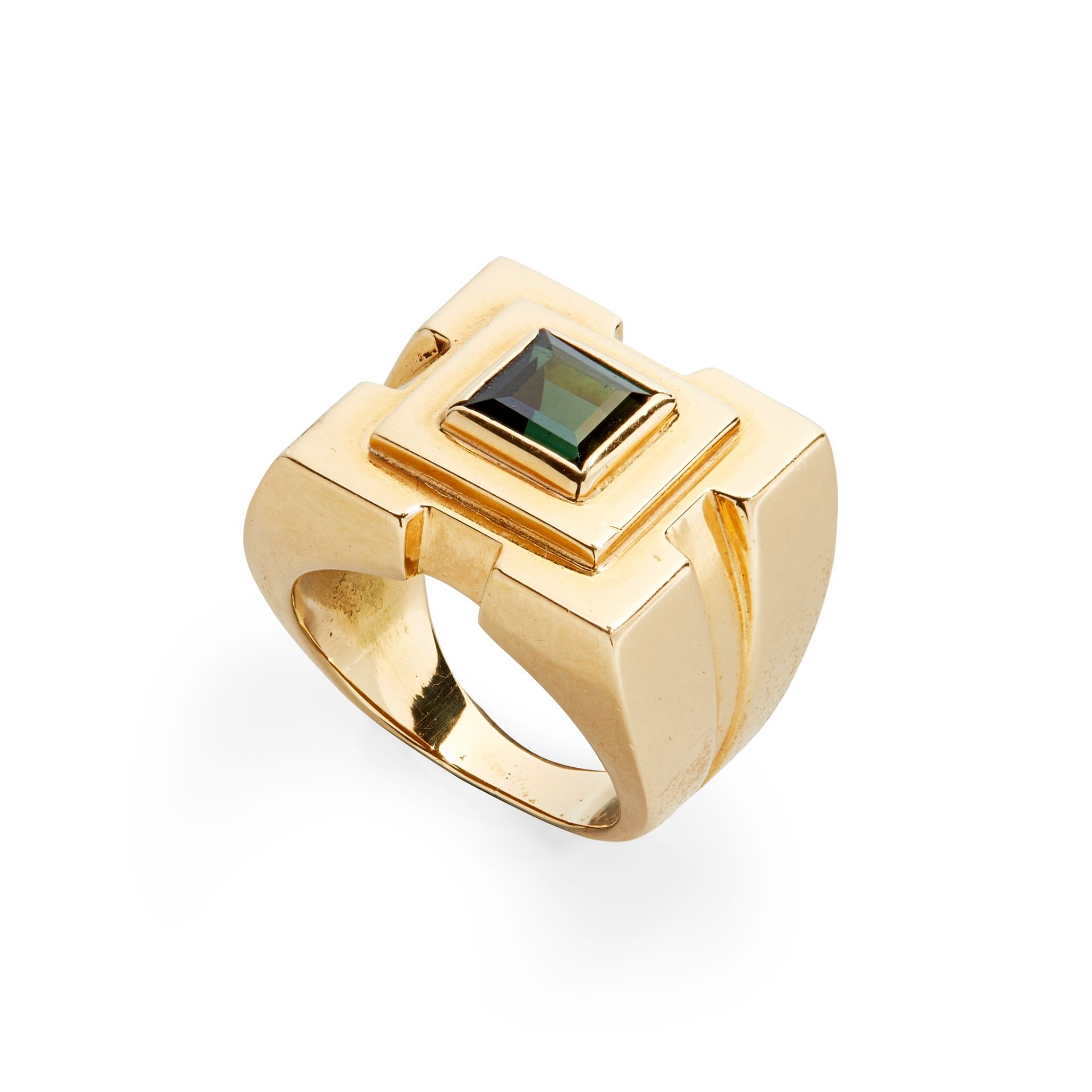 A green tourmaline ring, Badou