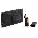 A gentleman's note wallet and lighter, Dunhill