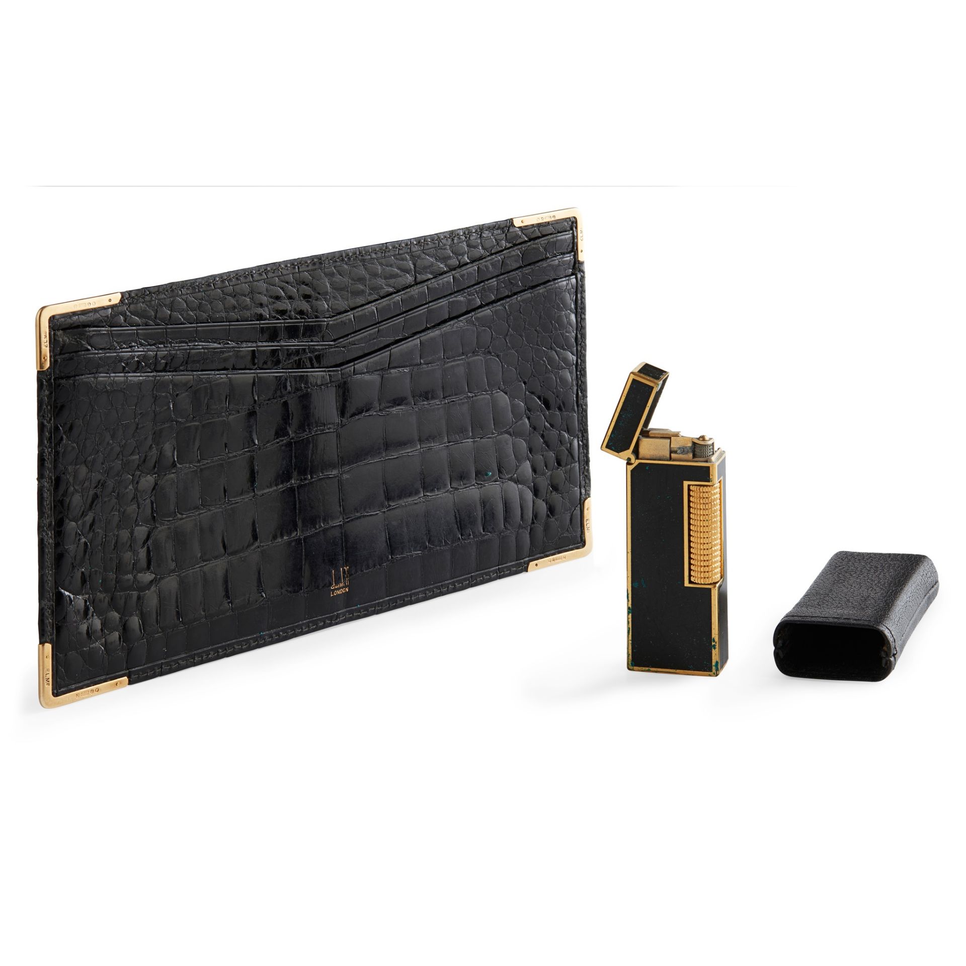 A gentleman's note wallet and lighter, Dunhill