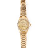 Rolex: a lady's 18ct gold wrist watch