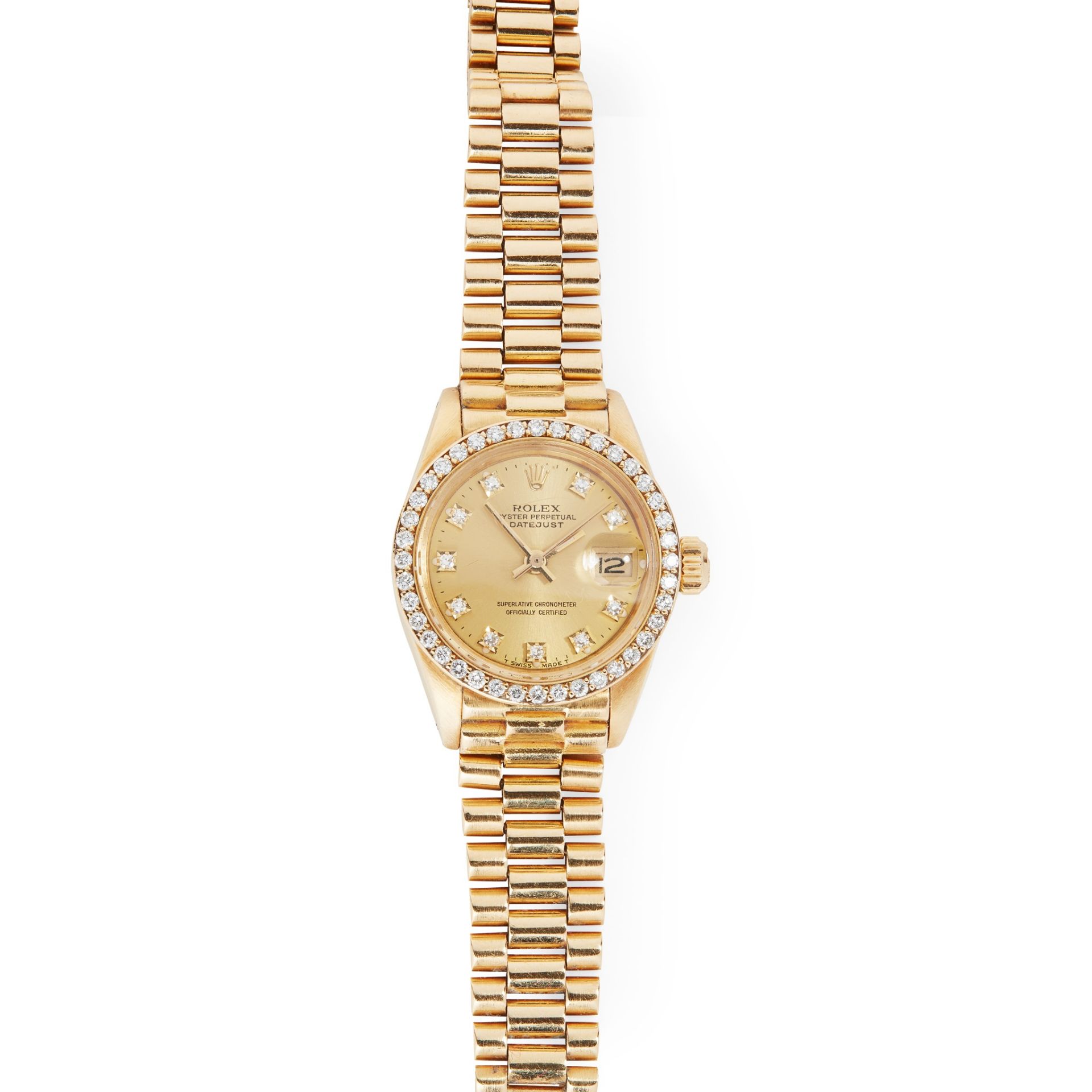 Rolex: a lady's 18ct gold wrist watch