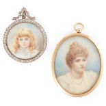 Two portrait miniatures