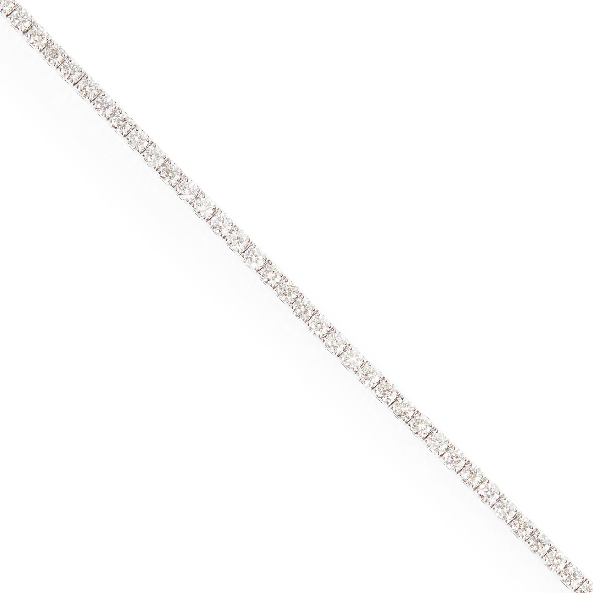A diamond set line bracelet