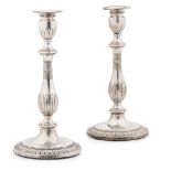 A pair of George III candlesticks