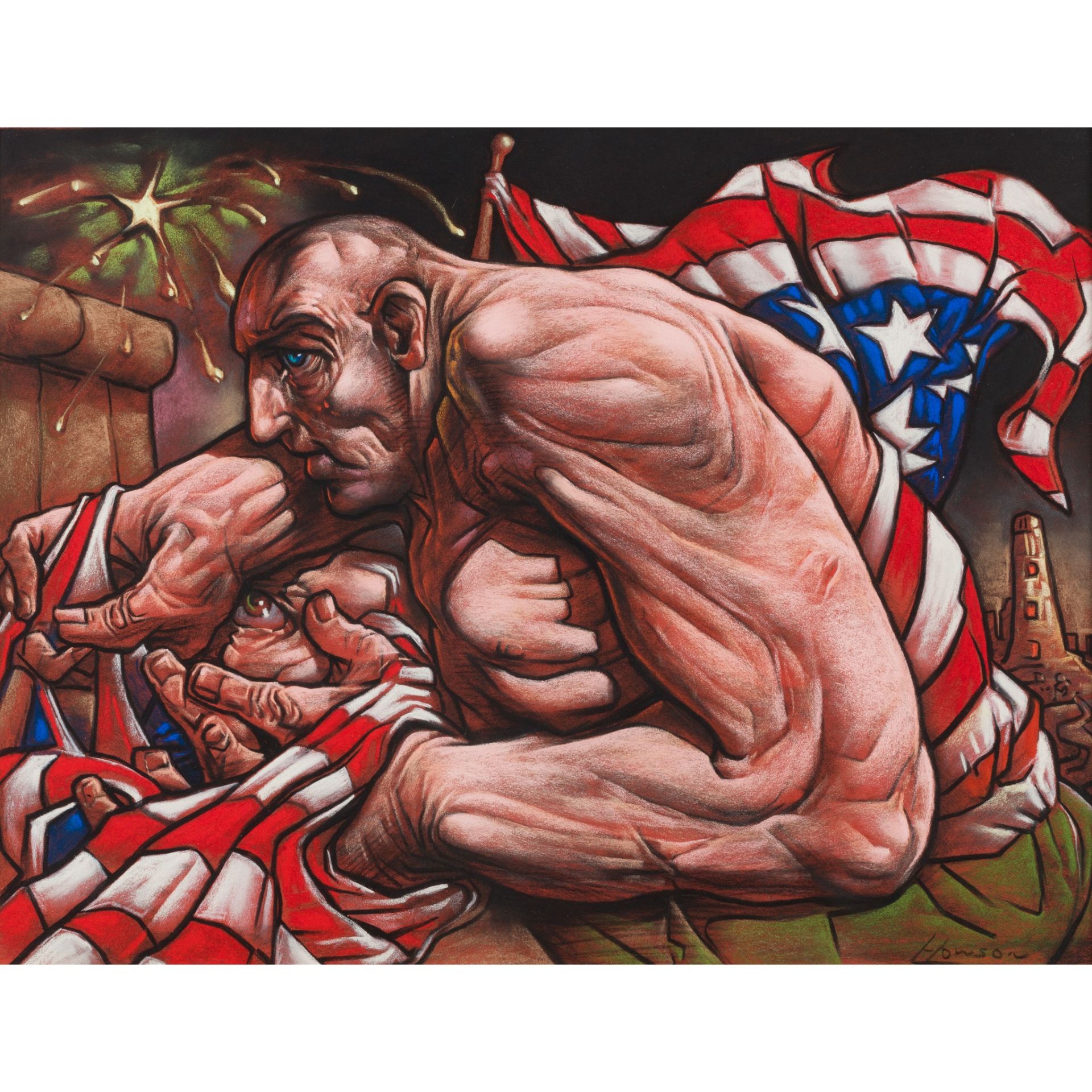 § PETER HOWSON O.B.E. (Scottish B.1958) SENTINAL