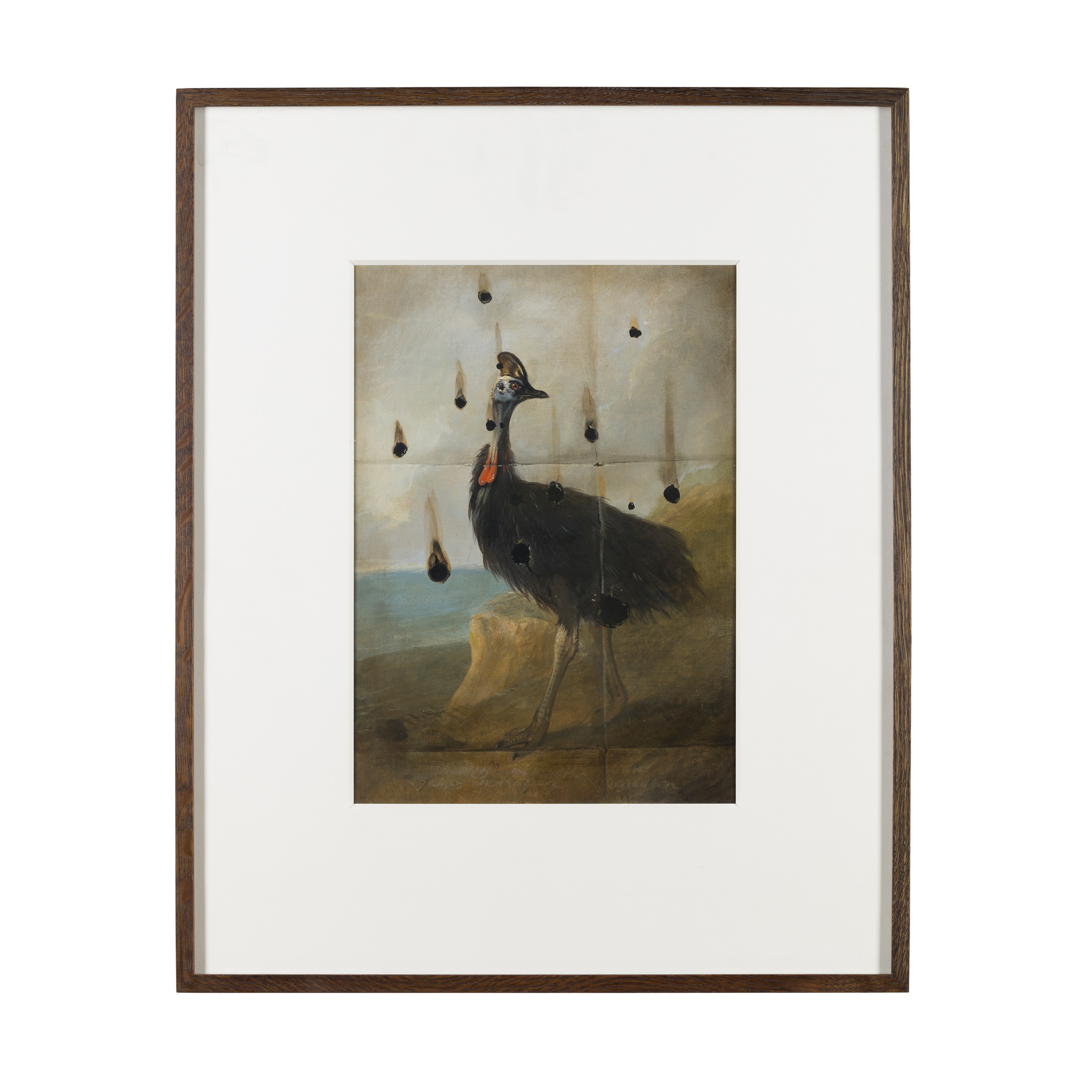 § DERRICK GUILD R.S.A (SCOTTISH B.1961) BURNT CASSOWARY - STUDY NO.2 - Image 2 of 3