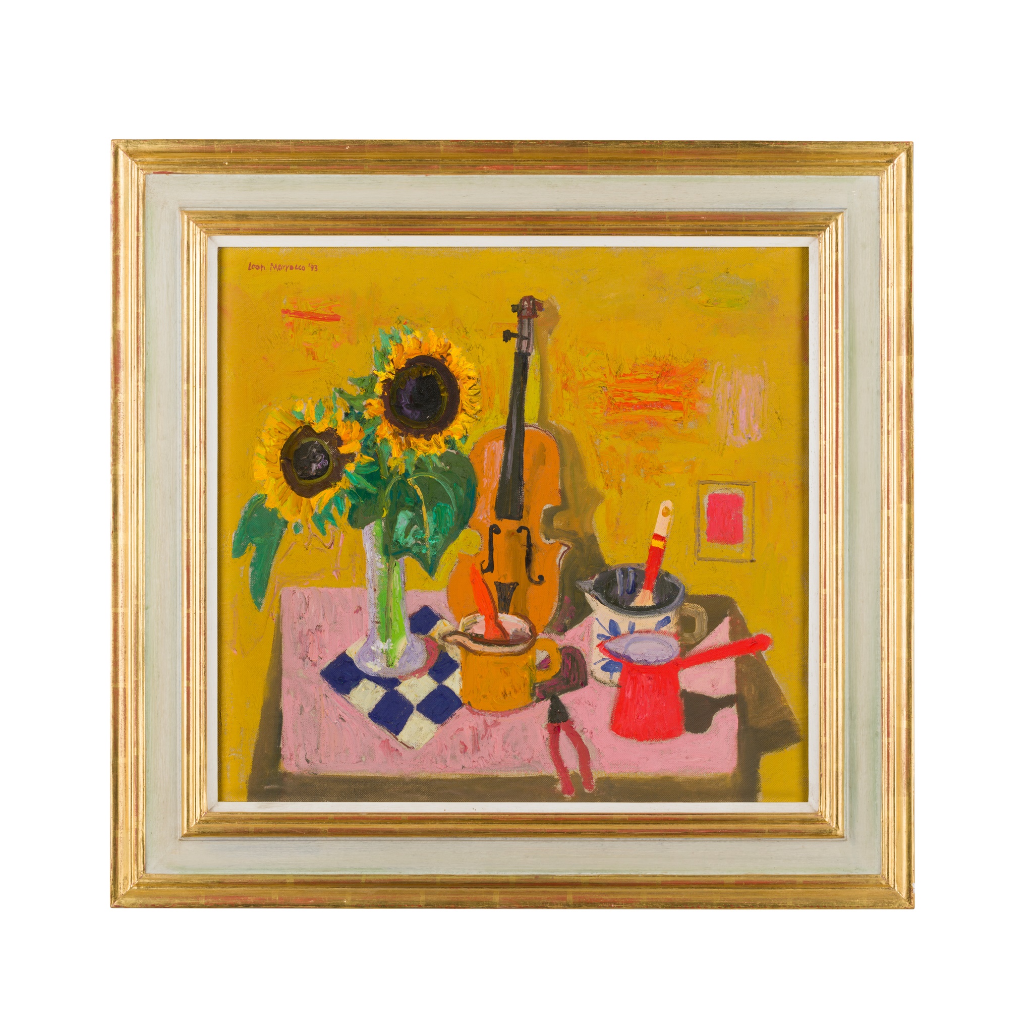 § LEON MORROCCO A.R.S.A (SCOTTISH B.1942) STILL LIFE WITH SUNFLOWER - Image 2 of 3