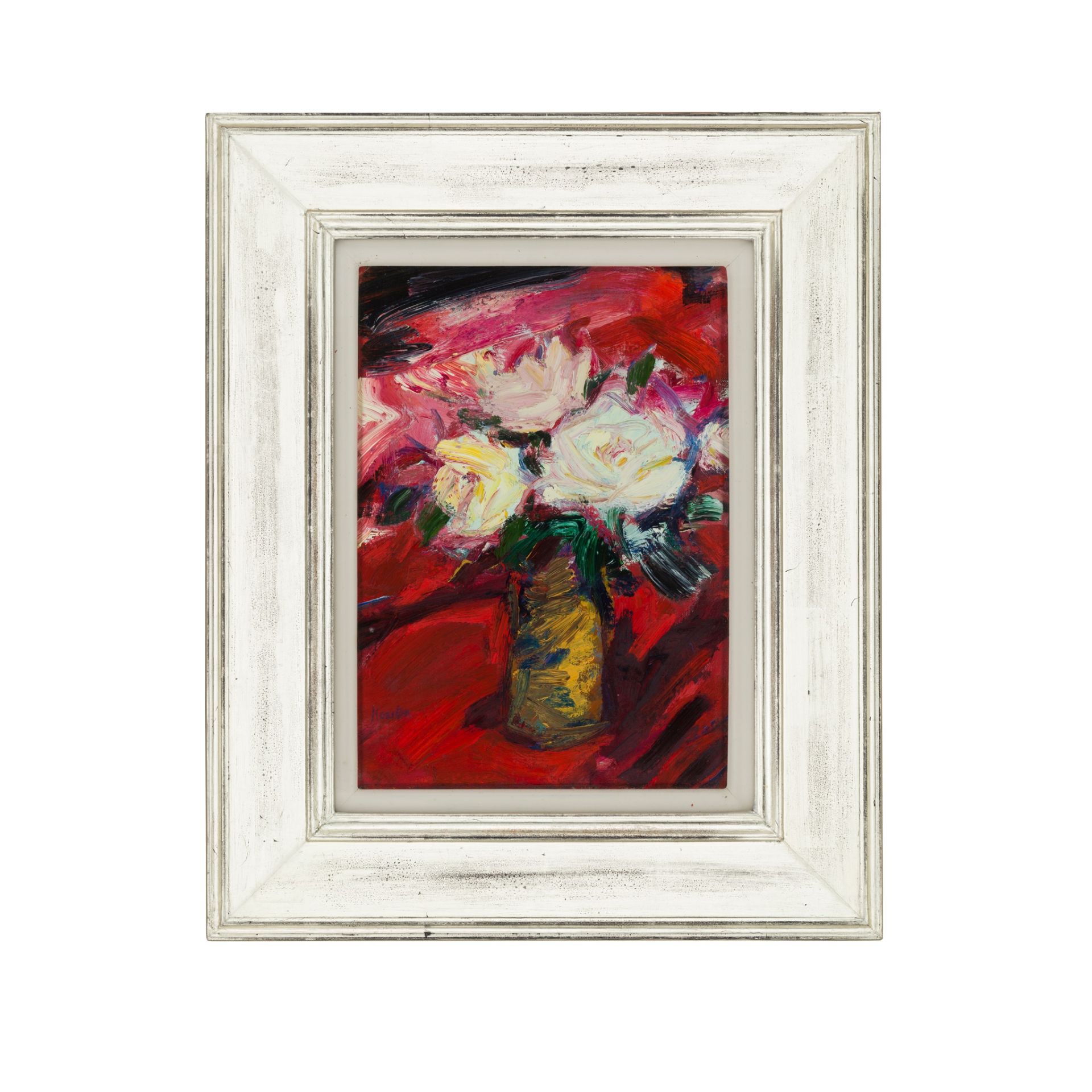 § JOHN HOUSTON R.S.A., R.S.W., S.S.A. (SCOTTISH 1930-2008) ROSES - Image 2 of 3