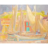 § ALEXANDER GRAHAM MUNRO R.S.W. (SCOTTISH 1903-1985) BOATS IN HARBOUR