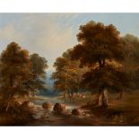 19TH CENTURY SCOTTISH SCHOOL WOODED RIVER LANDSCAPE