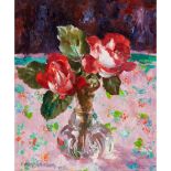 § MARY NICOL NEILL ARMOUR R.S.A., R.S.W. (SCOTTISH 1902-2000) TWO RED ROSES