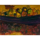 § IRENE HALLIDAY R.S.W. (SCOTTISH B.1931) LOBSTER BOAT