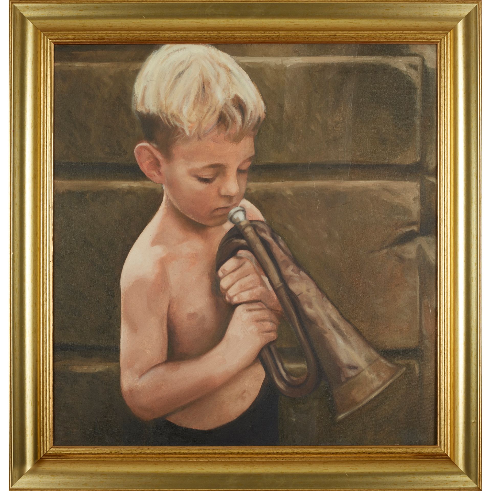 § GERARD M. BURNS (SCOTTISH 1961-) BOY WITH BUGLE - Image 2 of 3