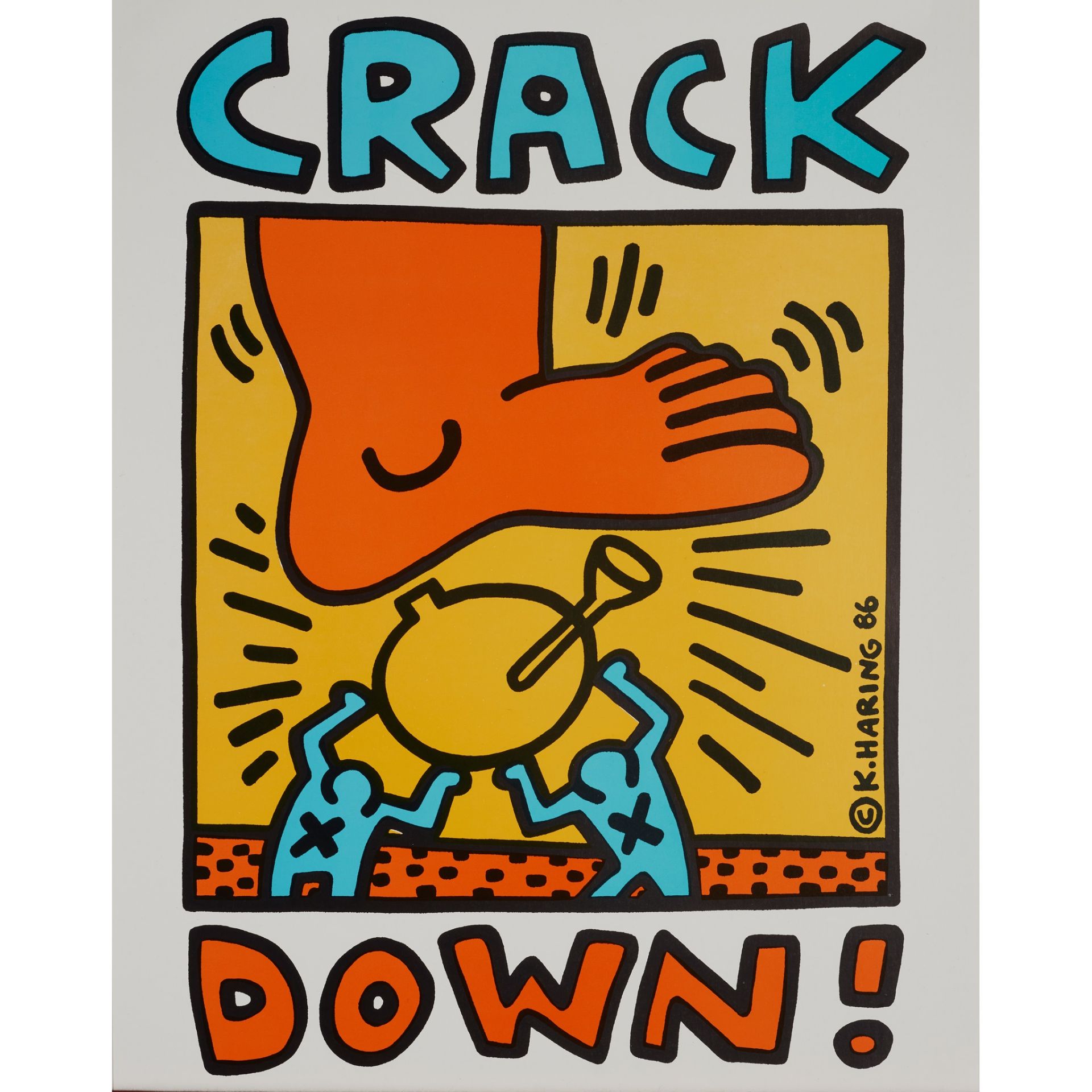 KEITH HARING (AMERICAN 1958-1990) CRACK DOWN