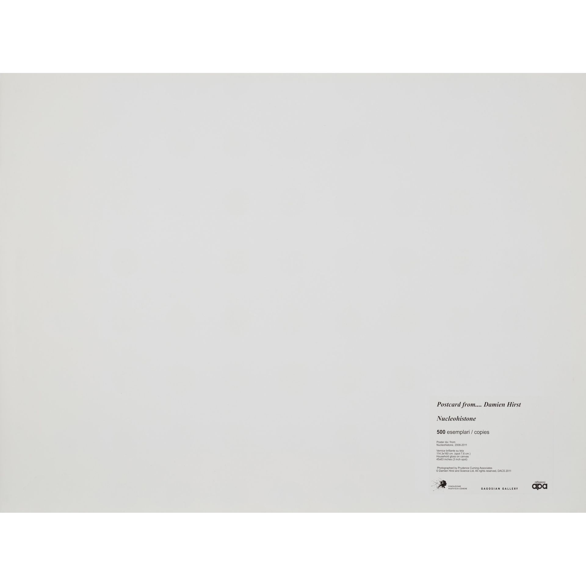 § DAMIEN HIRST (BRITISH 1965-) POSTCARD FROM . . . DAMIEN HIRST: NUCLEOHISTONE - 2012 - Image 2 of 2