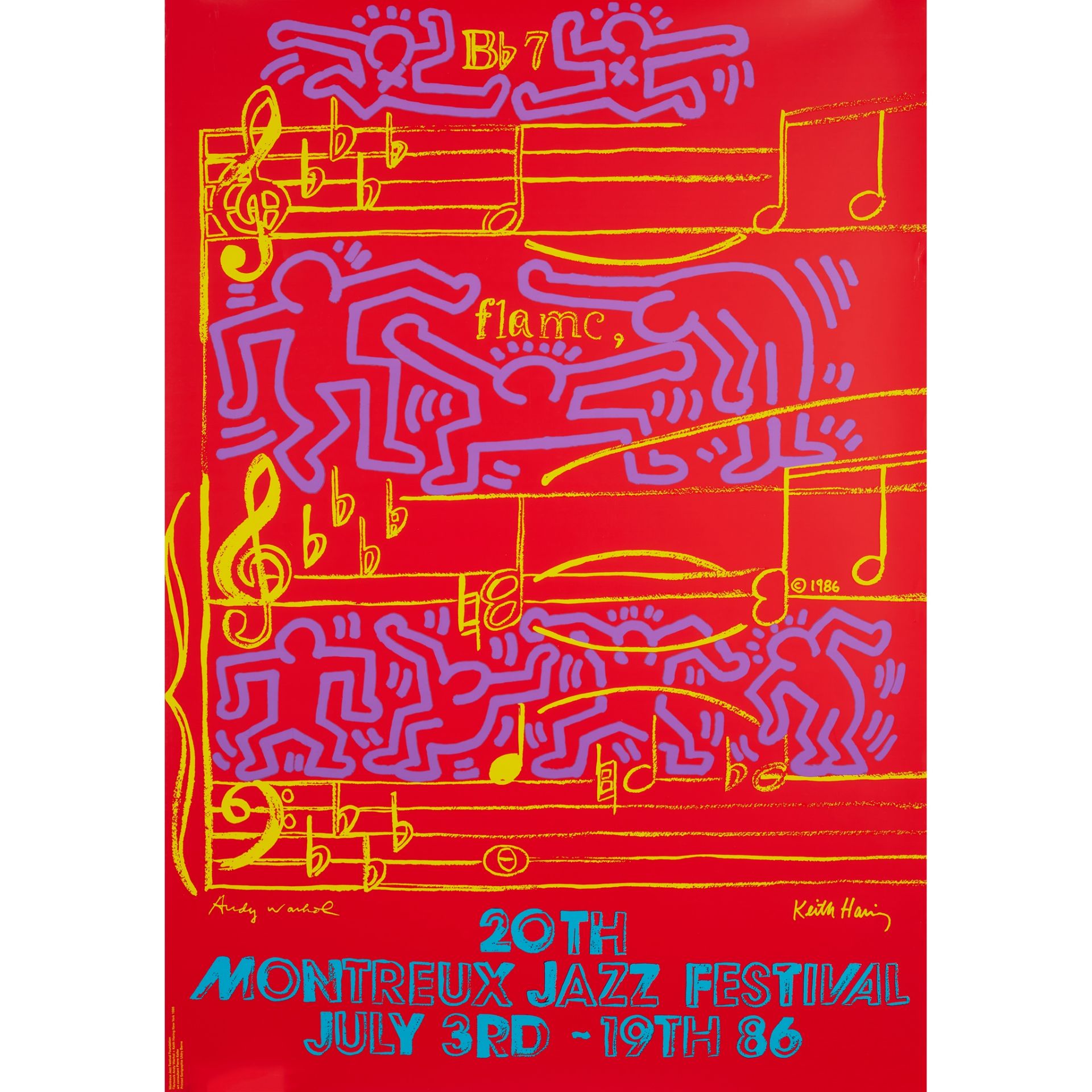 ANDY WARHOL (AMERICAN 1928-1987) AND KEITH HARING (AMERICAN 1958-1990) MONTREUX JAZZ FESTIVAL -