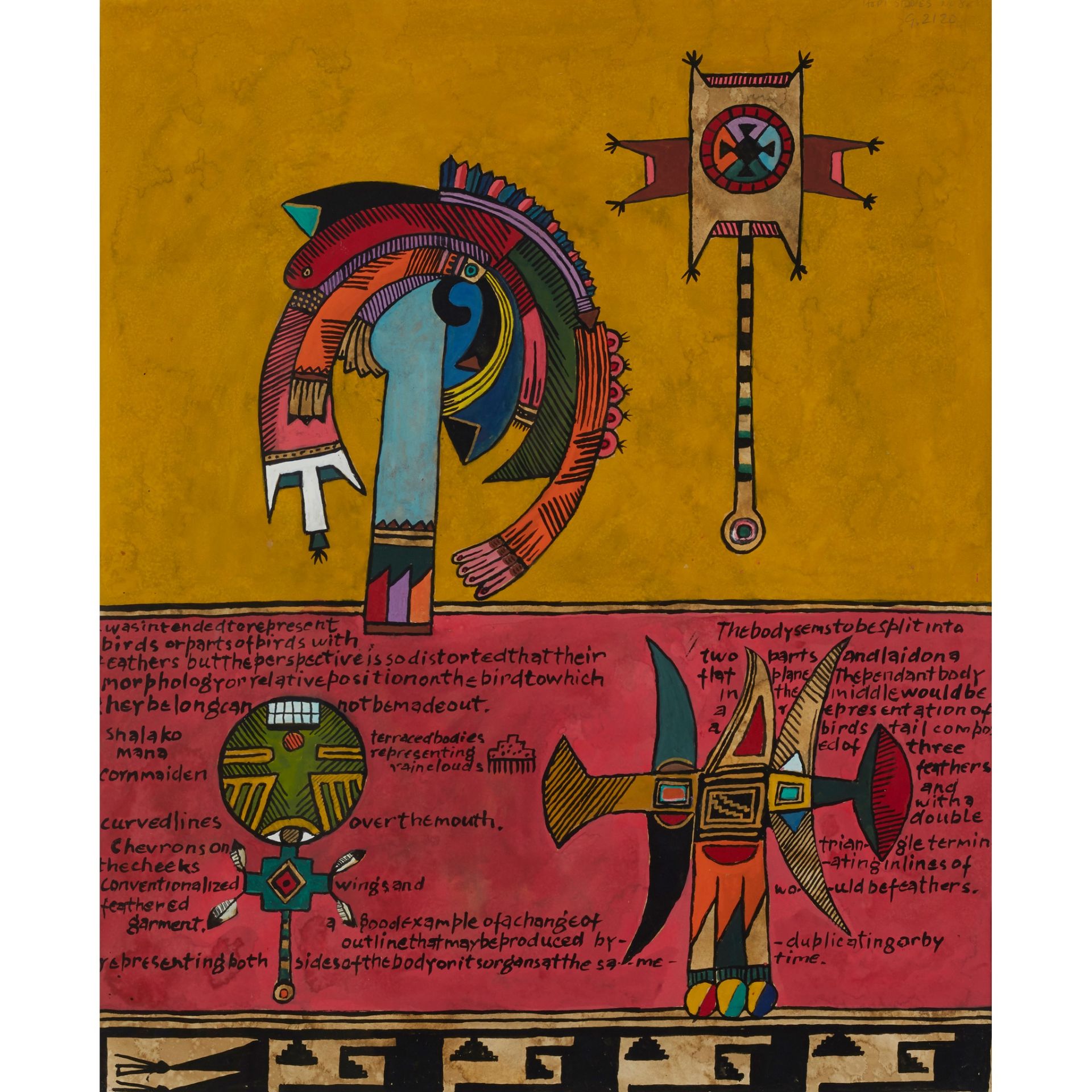 § ALAN DAVIE C.B.E., R.A., H.R.S.A. (BRITISH 1920-2014) HOPI STUDIES NO.8 - 1990