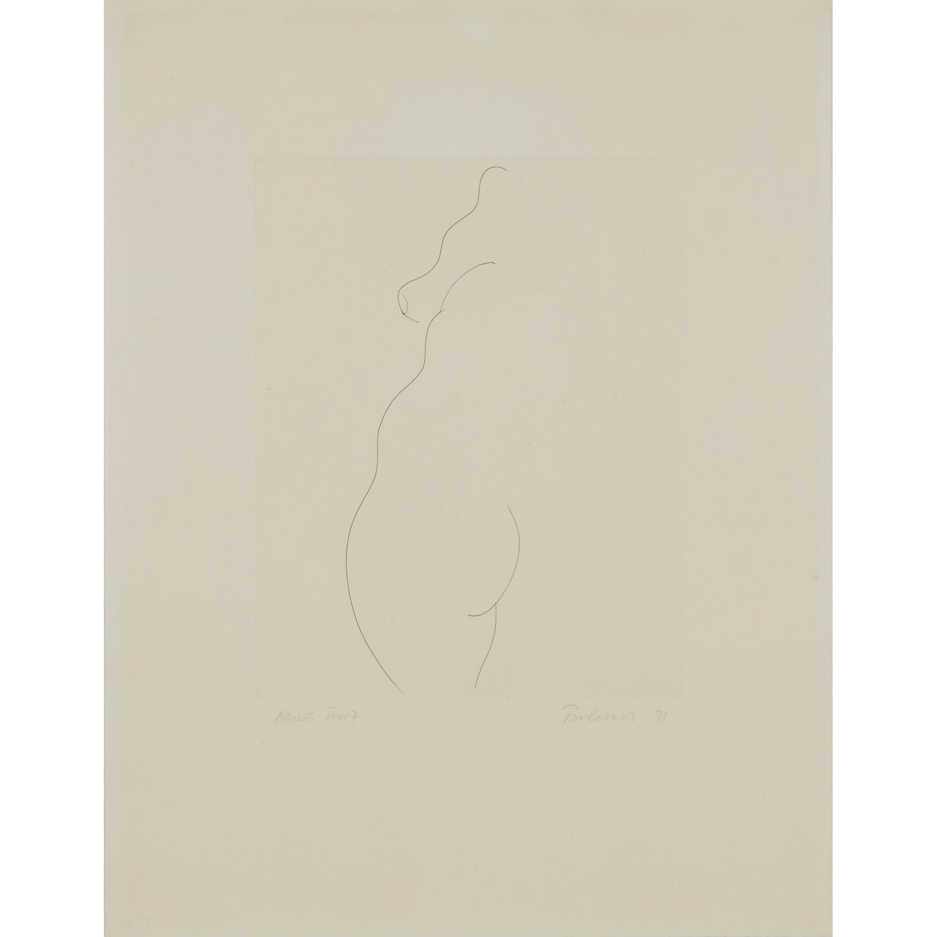 § WILLIAM TURNBULL (SCOTTISH 1922-2012) FOUR BACKS (SET OF FOUR) - 1971 - Image 7 of 13