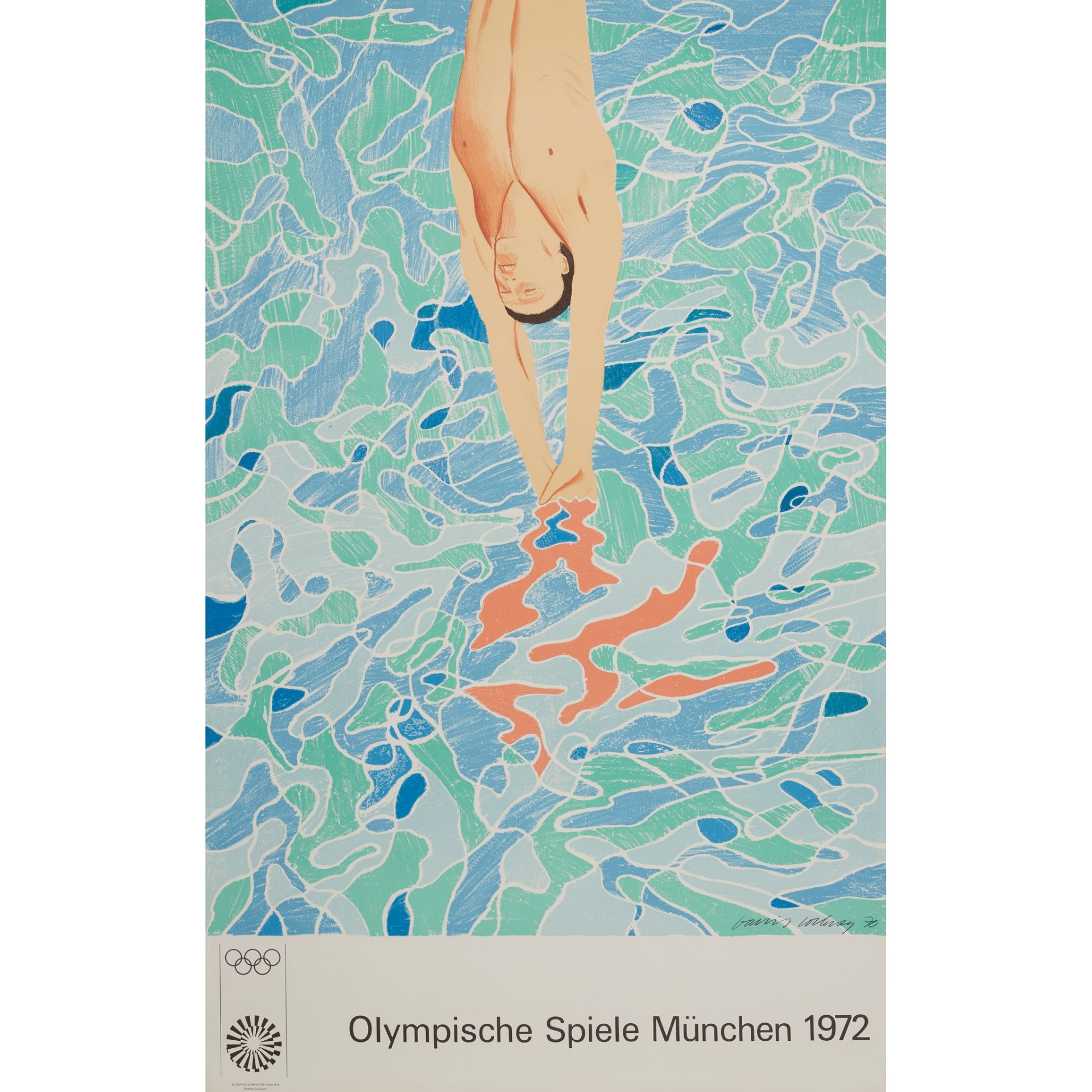 § DAVID HOCKNEY O.M., C.H., R.A. (BRITISH 1937-) OLYMPISCHE SPIELE MÜNCHEN, 1972 (BAGGOTT 34)