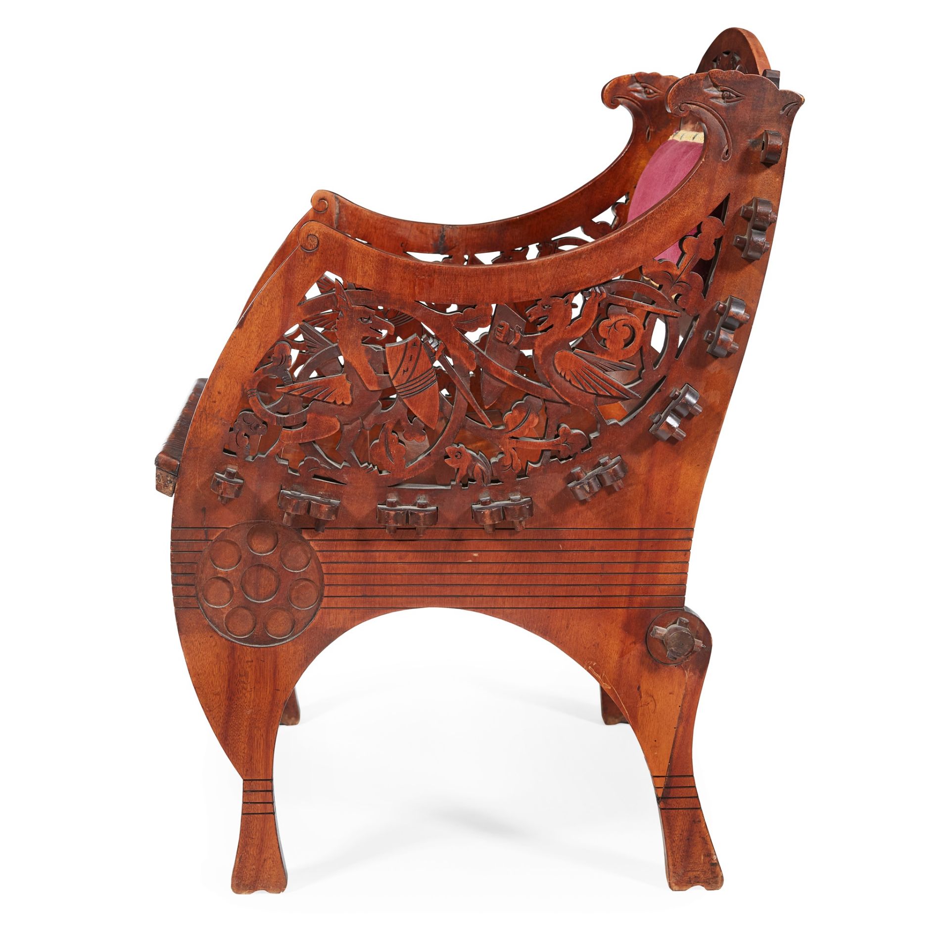 WALFORD & DONKIN, LONDON GOTHIC REVIVAL ARMCHAIR, CIRCA 1870 - Image 2 of 3
