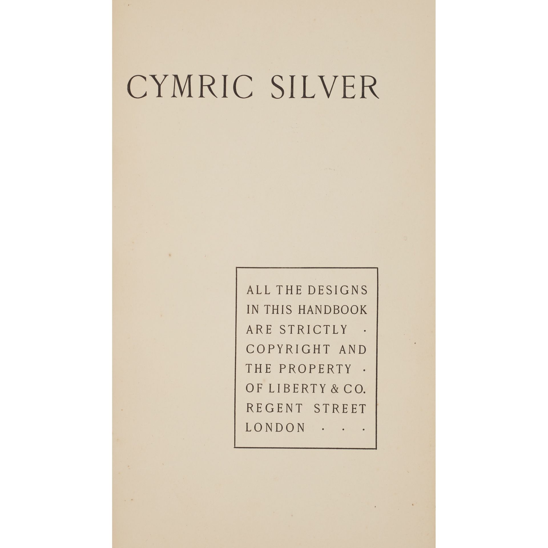 LIBERTY & CO., LONDON 'CYMRIC SILVER' TRADE CATALOGUE, CIRCA 1901 - Bild 2 aus 4
