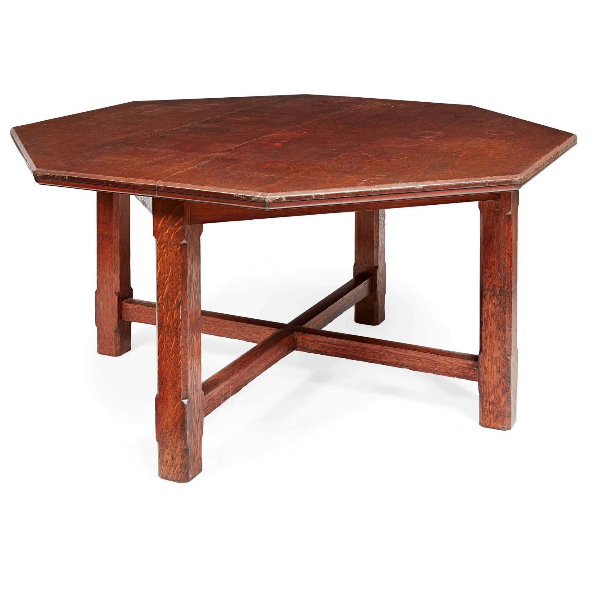 ENGLISH SCHOOL LARGE MUSCULAR GOTHIC CENTRE TABLE, CIRCA 1880