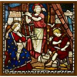 ENGLISH SCHOOL, ATTRIBUTED TO CLAYTON & BELL STAINED GLASS PANEL, CIRCA 1880