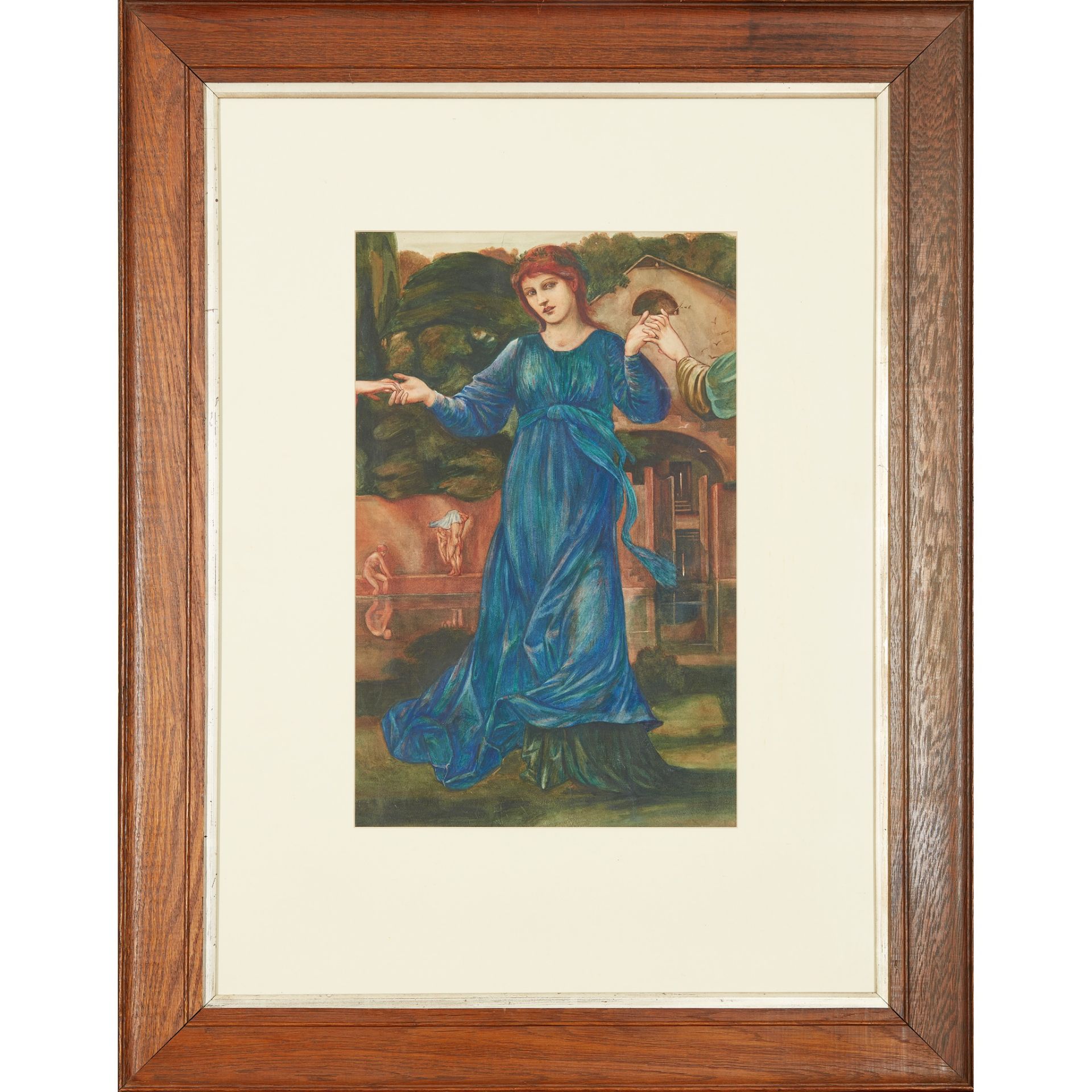 PRE-RAPHAELITE SCHOOL, AFTER SIR EDWARD COLEY BURNE-JONES FULL-LENGTH PORTRAIT OF A WOMAN, CIRCA - Bild 2 aus 3