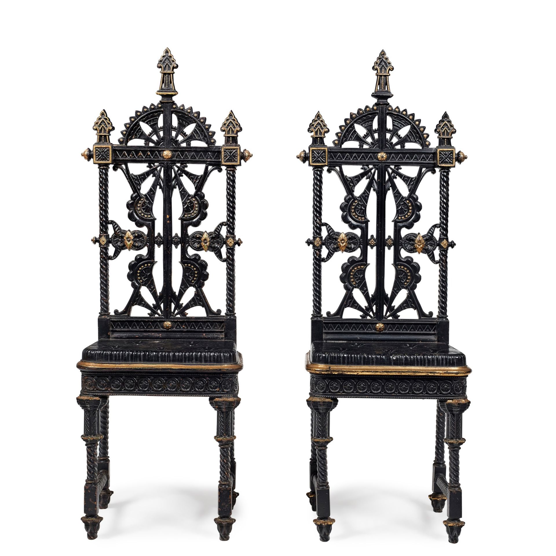 ATTRIBUTED TO CHRISTOPHER DRESSER FOR COALBROOKDALE IRONWORK COMPANY PAIR OF AESTHETIC MOVEMENT - Image 2 of 3
