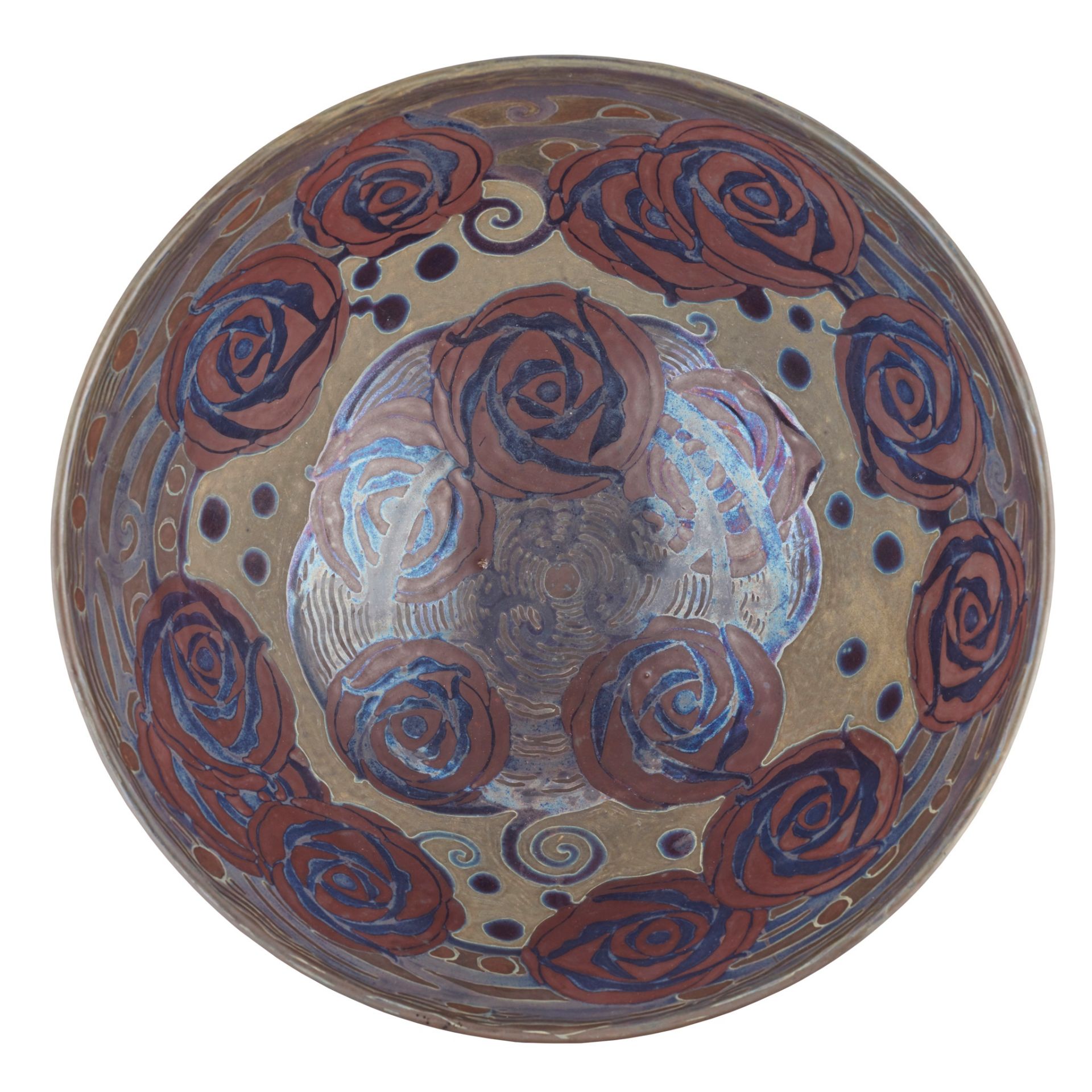 GALILEO CHINI (1873-1956) LARGE FOOTED LUSTRE BOWL, CIRCA 1920 - Image 2 of 2