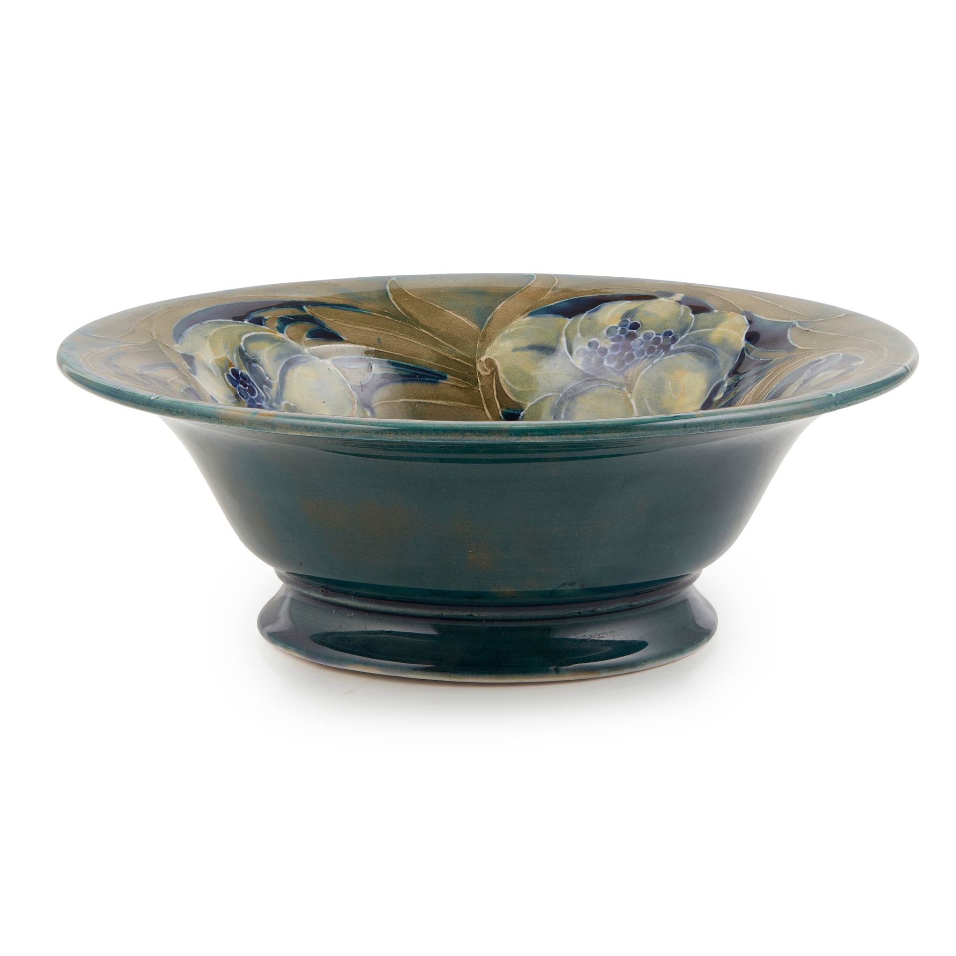WILLIAM MOORCROFT (1872-1945) FOR MOORCROFT POTTERY 'LATE FLORIAN' FOOTED BOWL, CIRCA 1920 - Image 2 of 2