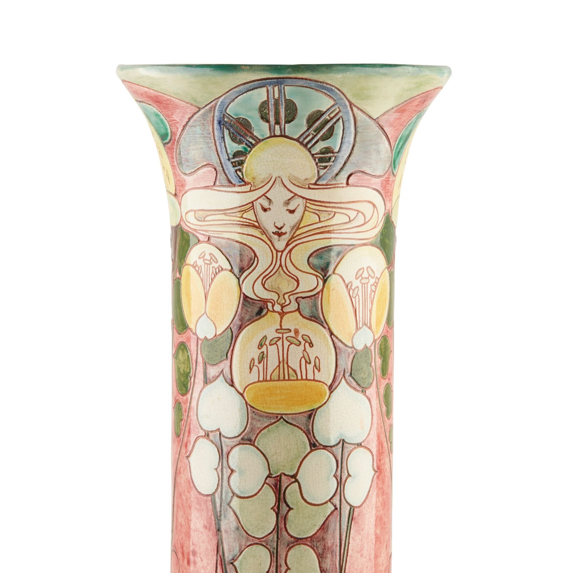 CASSANDIA ANNIE WALKER (1875-1957) FOR DELLA ROBBIA POTTERY, BIRKENHEAD CYLINDRICAL VASE, DATED - Bild 2 aus 4