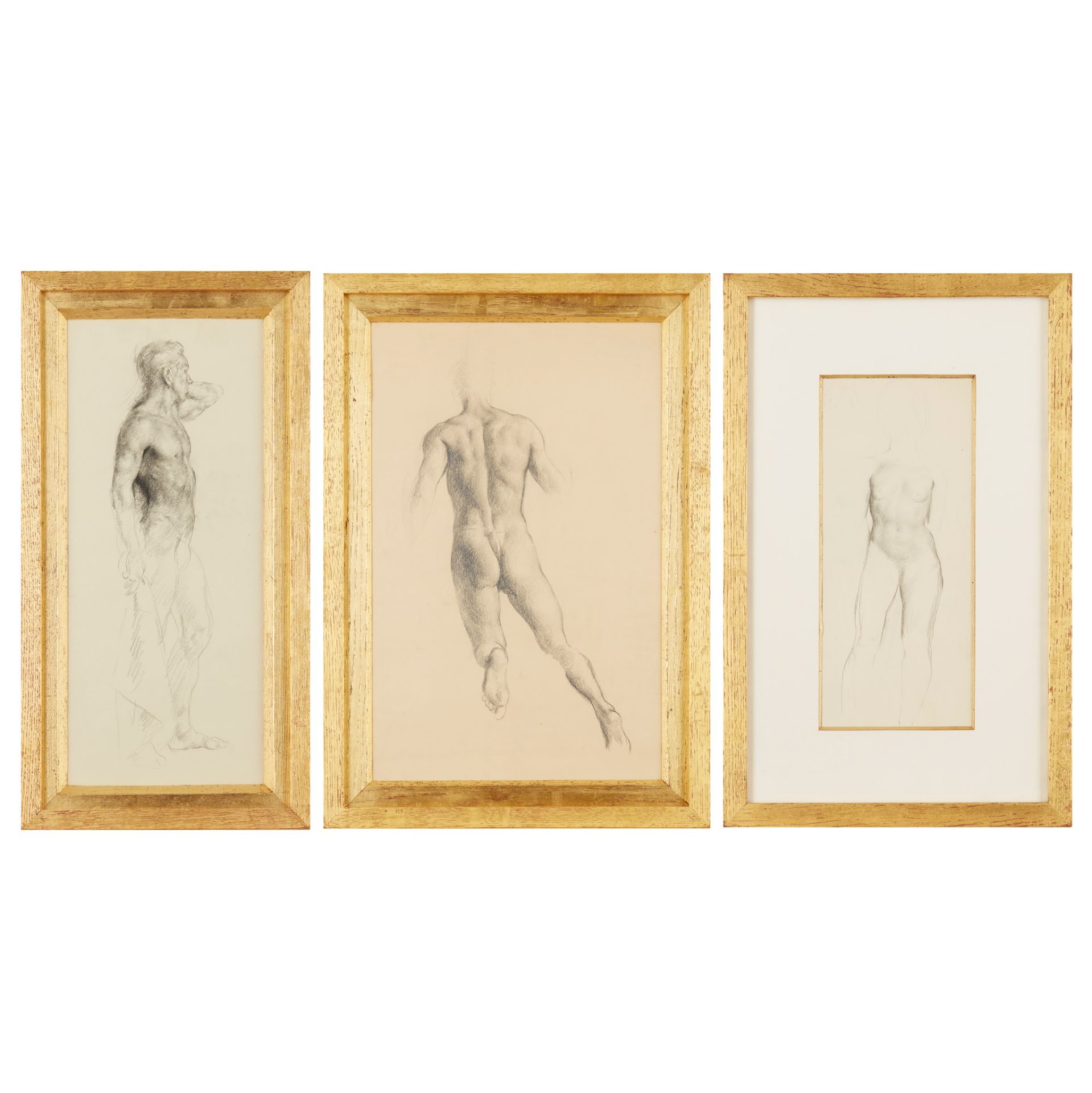 § VICTOR HUME MOODY (1896–1990) THREE NUDE STUDIES - Image 2 of 10